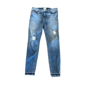 Hudson Nico MidRise Crop Raw Hem Blue‎ Jeans Size 28